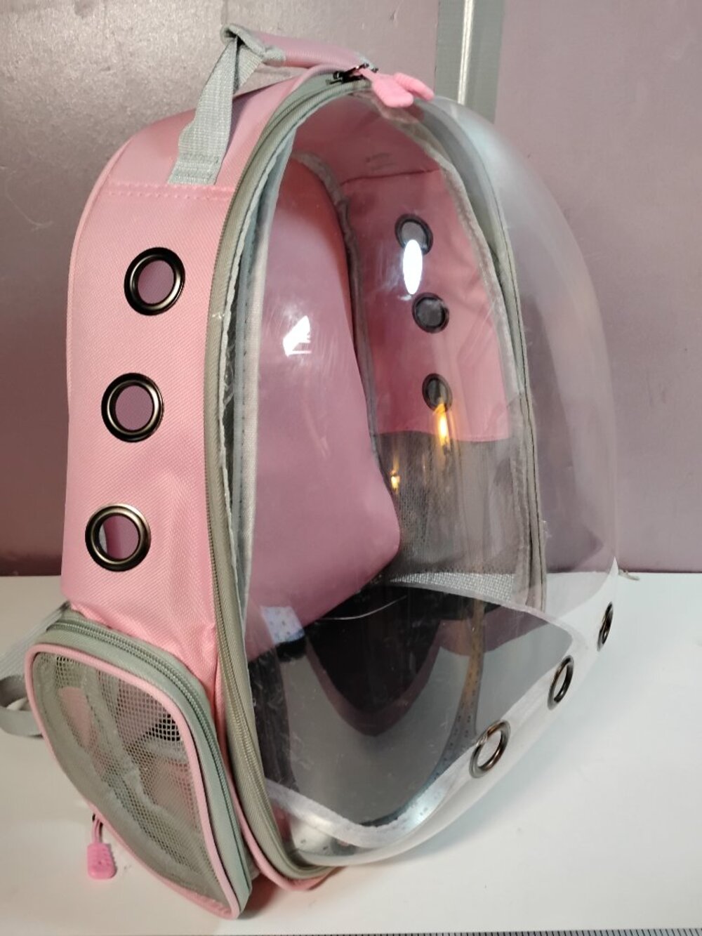 Cat Bubble Backpack Carrier for Small Medium Cats - Pink - Picture 3 of 4